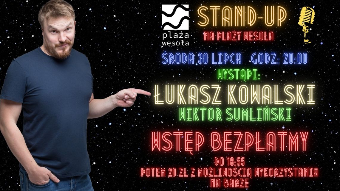 Stand-Up na Plaży Wesoła! - Łukasz Kowalski & Wiktor Sumliński Stand-Up na Plaży Wesoła! - Łukasz Kowalski & Wiktor Sumliński