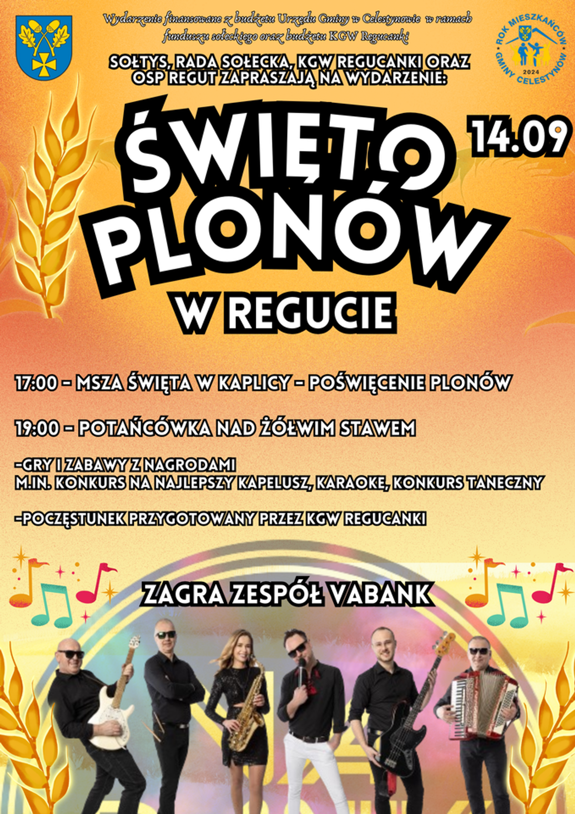 Święto Plonów w Regucie i koncert zespołu VABANK