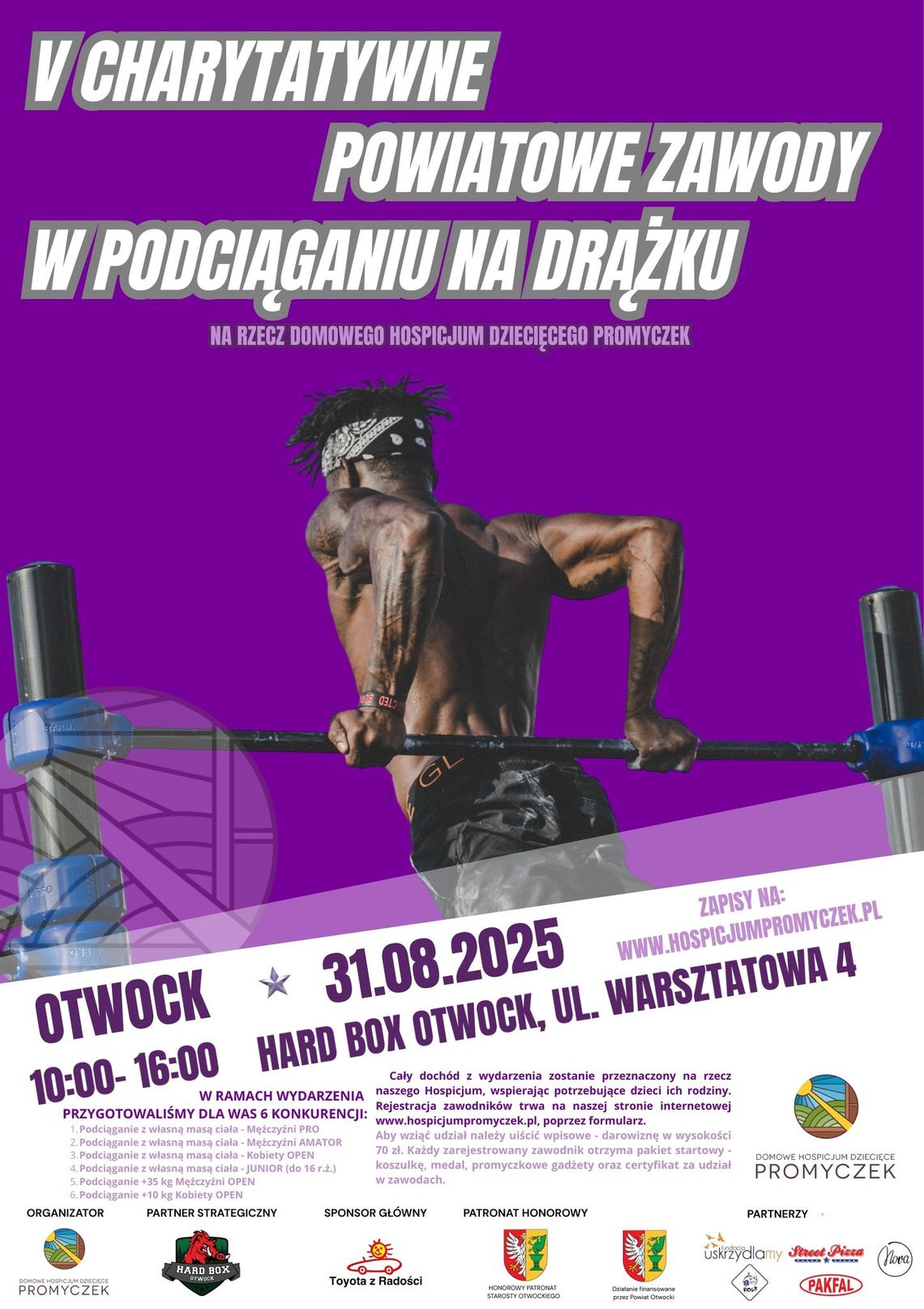 V Charytatywne Zawody w Podciąganiu na Drążku w Otwocku V Charytatywne Zawody w Podciąganiu na Drążku w Otwocku