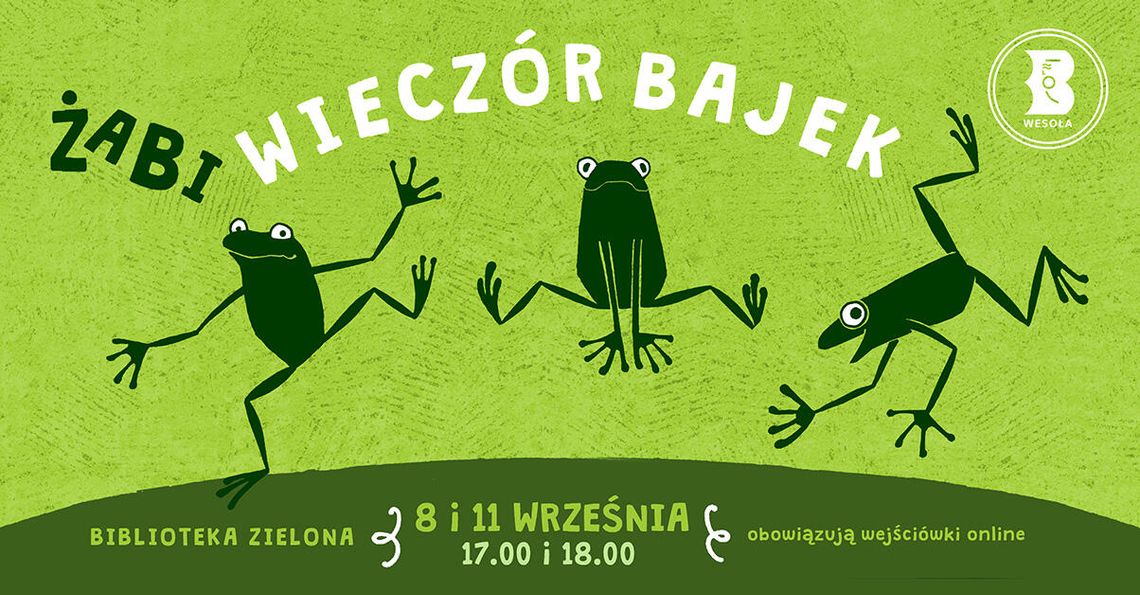 Żabi wieczór bajek w Bibliotece w Zielonej Żabi wieczór bajek w Bibliotece w Zielonej