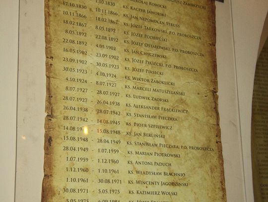 OSTRÓWEK_tablica w kościele św. Izydora