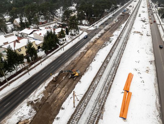 Przygotowanie terenu pod budowę toru tymczasowego na szlaku Flaenica – Michalin