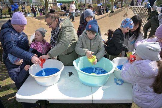 Niebieski dzień w centrum Otwocka