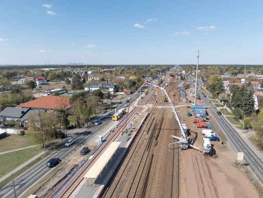 Prace na stacji kolejowej Warszawa Falenica